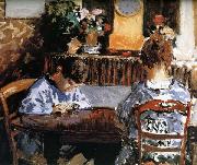 Alfred Sisley The Lesson oil on canvas